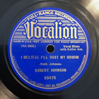 Blues Robert Johnson Vocalion 03475 Dust My Broom (elmore& Clapton) / E,