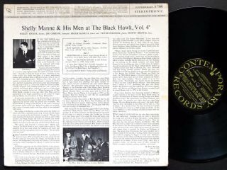 SHELLY MANNE & His Men At The Black Hawk,  Vol.  4 LP CONTEMPORARY S - 7580 DG ST 2
