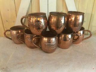 8 Ketel One Vodka Moscow Mule Copper Mugs Cups