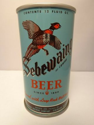 Sebewaing Straight Steel Zip Tab Beer Can 123 - 37 Michigan Pheasant