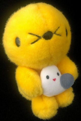 Sanrio Smiles Plush Puwawa Holding Powawa Yellow Sea Pup Doll Stuffed Toy 6 "