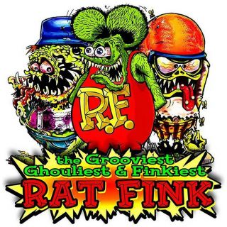 Rat Fink The Grooviest,  Ghouliest,  Finkiest Rat,  Big Daddy Ed Roth Metal Sign