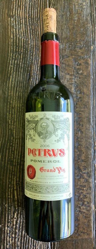 Petrus Wine Bottle 2006 (empty) With Cork Rare Collectible Pomerol Grand Vin