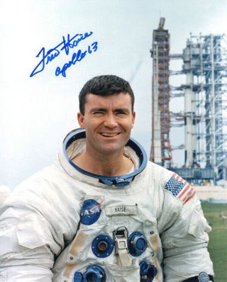 Fred Haise Signed Autographed 8x10 Photo Apollo 13 Astronaut Nasa Beckett Bas
