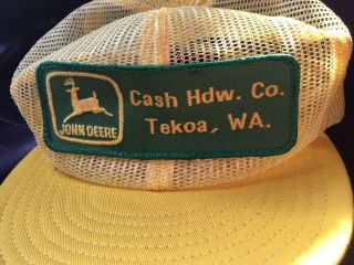 70s - 80s? Vtg Farmer Estate John Deere Cash Co.  Tekoa Wa Snapback Louisville Hat