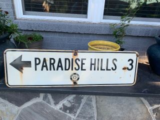 1950’s PARADISE HILLS CALIFORNIA PORCELAIN SIGN. 9