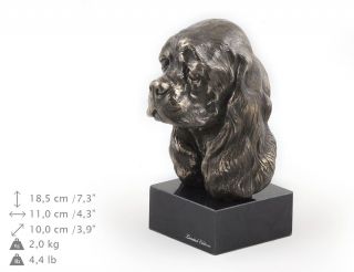 American Cocker Spaniel,  Dog Bust Marble Statue,  Artdog Limited Edition,  Usa
