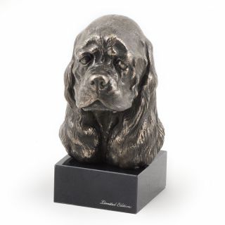 American Cocker Spaniel,  dog bust marble statue,  ArtDog Limited Edition,  USA 3