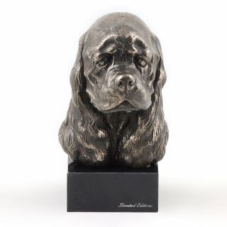American Cocker Spaniel,  dog bust marble statue,  ArtDog Limited Edition,  USA 4