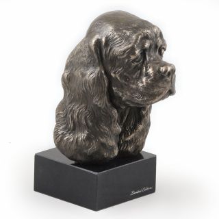 American Cocker Spaniel,  dog bust marble statue,  ArtDog Limited Edition,  USA 5