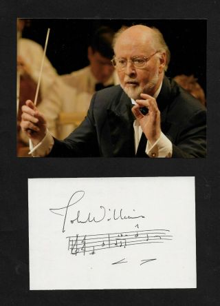 John Williams - Composer - Hand Signed Card Inc Star Wars Music Quote