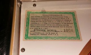 Gottlieb Strange World 1978 pinball machine.  Sample model,  early production. 11
