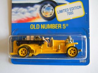 Rare - Old Number 5 - Blue Card - Hot Wheels - - Vhtf - Limited Edition.