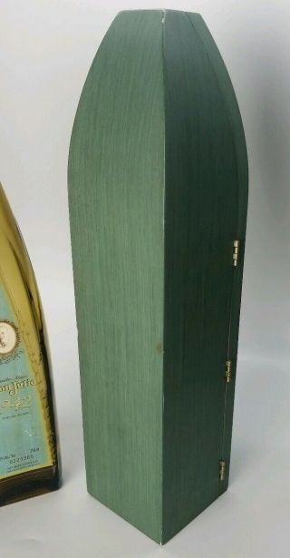 Unique Limited Edition 1942 Don Julio Empty Agave Leaf Shaped Bottle Wooden Case 8