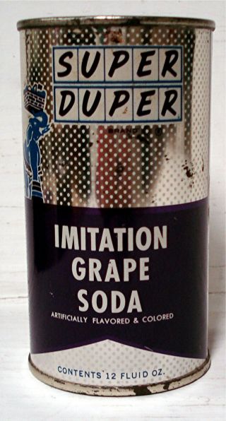 Duper Imitation Grape Soda - 12 Oz.  Flat Top Can - Aurora,  Oh