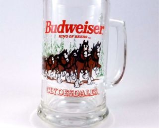 Vintage Budweiser Clydesdales Winter Beer Steins 1989 Set of 4 Beer Mugs 4