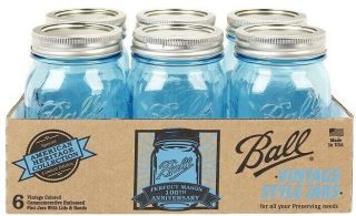 4 6 Packs Of Limited Edition Blue Perfection Mason Jars