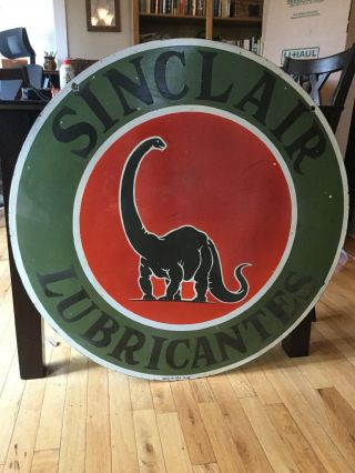 1949 Sinclair Large 36” Double Sided Porcelain Sign