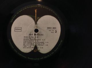 The Beatles White Album First German pressing Top Open Low 0065044 8