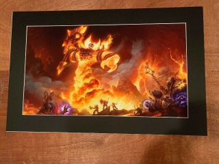 Sdcc 2019 Blizzard Exclusive “the Firelord” 284/300 Fine Art Print Wow Warcraft
