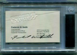 Signed Business Card,  Frederick Smith,  Founder Of Federal Express