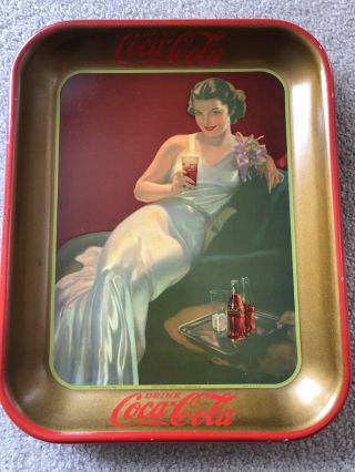 1936 Coca Cola Tray.  10 1/2 X 13 1/4.