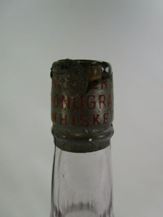 Antique vintage whiskey bottle J Riger & Co Kansas City MO purple w/seal 4