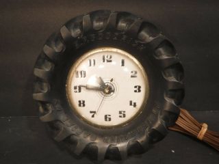 Vintage B.  F.  Goodrich Powersaver Radial Ht Advertising Clock Tractor Tire Clock