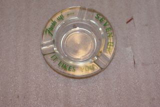Vintage Fresh - Up With Seven Up It Likes You Advertising Ashtray