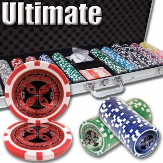 600 Ultimate 14g Clay Poker Chips Set With Aluminum Case - Pick Chips