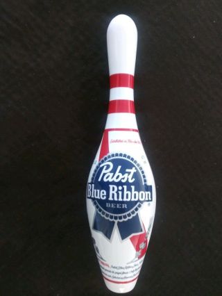 - - Rare Pabst Blue Ribbon Pbr Bowling Pin Tap Beer Handle