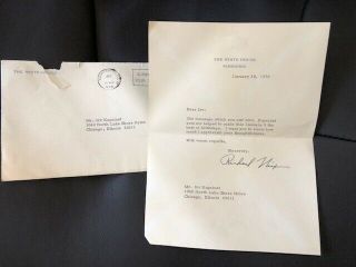 1970 Richard Nixon Signed Letter To Irv Kupcinet On White House Stationary