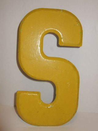 Vintage 7 " Metal Letter S For Signage Or Marquee
