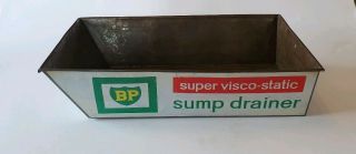 Vintage BP visco - static Sump drainer tray/pan oil petrol advertising tin 3