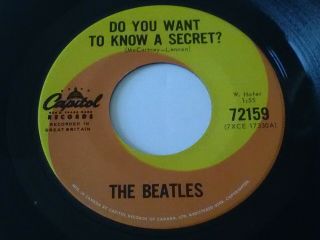 The Beatles Do You Want To Know A Secret Orig 45 Canada Pressing 72159