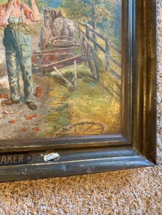Pre - Prohibition Lemp Brewery Self Framed Tin Beer Sign The Peacemaker Falstaff 5