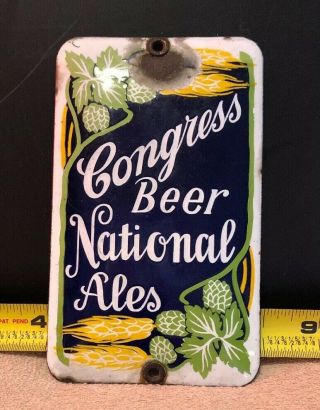 Congress Beer National Ale Sign
