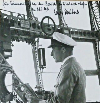 Lz - 127 Graf Zeppelin Steward " Ernst Fischbach " Autographed Photograph
