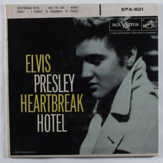Rock & Roll 45 Elvis Presley Heartbreak Hotel Rca Victor 4 - Song Ep Pic Sleeve