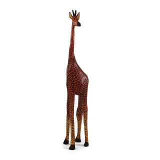 Four Feet Tall Wood Carved Giraffe - Delivery In About 8 Days.