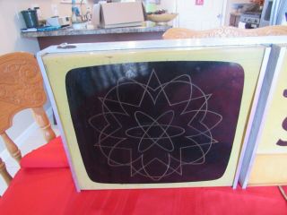 1950 ' s Sylvania TV Double Sided Lighted Motion Atomic Dealership Sign - Silver 85 10