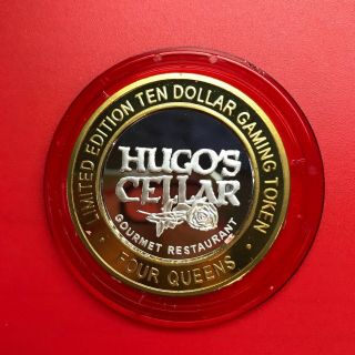 4 Queens $10.  999 Fine Silver Casino Strike - Hugo 