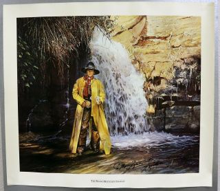 Gordon Snidow 1992 The Rocky Mountain Legend Coors Signed Limited 23”x20 " Poster