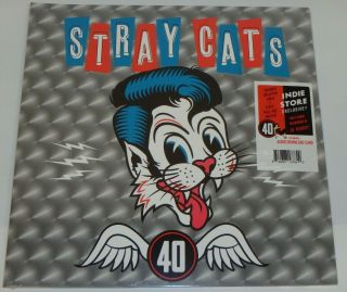 Stray Cats " 40 " Indie Exclusive Clear Splatter Vinyl Lp Surfdog 66051 - 1