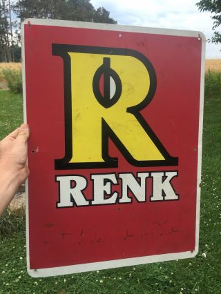 Vintage Renk Seed Sign.  Gas.  Oil.  Farm.  Soda.