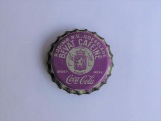 Vintage Rodima Belgium Purple Coca Cola Cork Bottle Cap Kronkorken Uncrimped