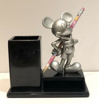 Disney Mickey Mouse Desktop Resin Pencil Pen Brush Memo Desk Holder