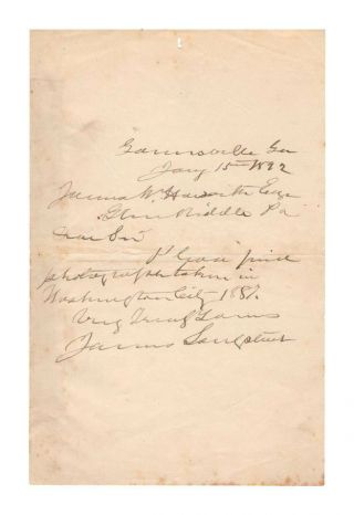 James Longstreet Autograph Letter - Authentic