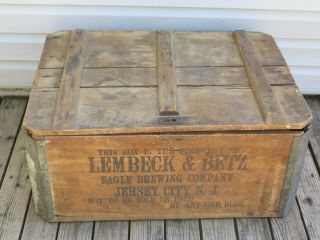 Pre Prohibition Lembeck & Betz Wood Beer Crate Case