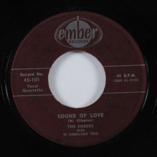 R&b Popcorn Doo Wop 45 Embers Sound Of Love Ember Hear